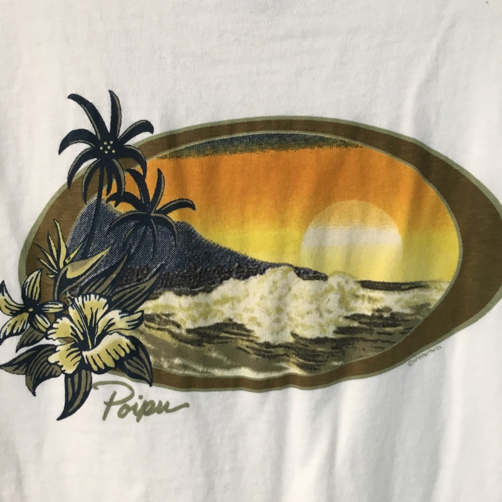 L youth CRAZY SHIRTS Kauai POIPU vintage Hawaii